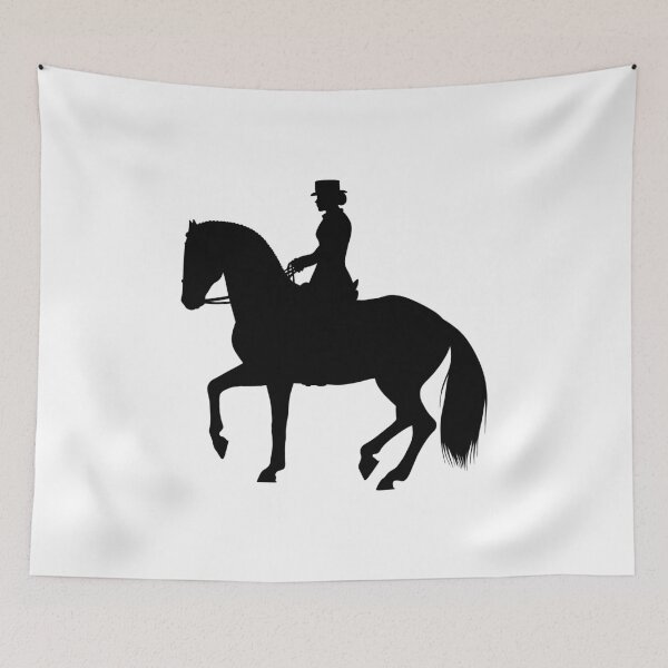 Item preview, Silhouette of a women and a dressage horse designed and sold by PICbyFemke.