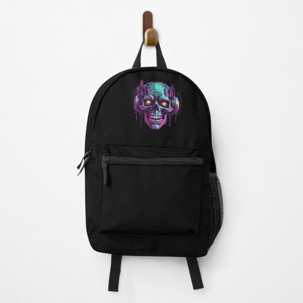 Item preview, Glitching Cyberpunk Skull, 8 Bit, DJ Logo designed and sold by Burn-Ego.