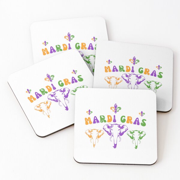 Item preview, Funny Elephant With happy Mardi Gras, Be Ready For Mardi Gras designed and sold by ArtByKatti.
