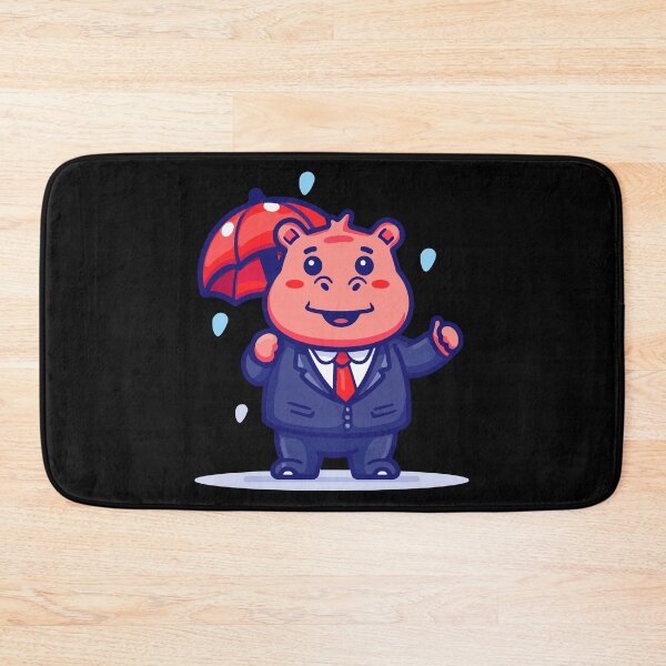 Item preview, Little hippopotamus businessman designed and sold by TheRealmWithin.