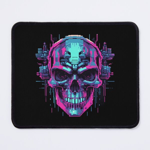 Item preview, Cyberpunk Skull, Glitching 8-Bit, Pixel Art designed and sold by Burn-Ego.