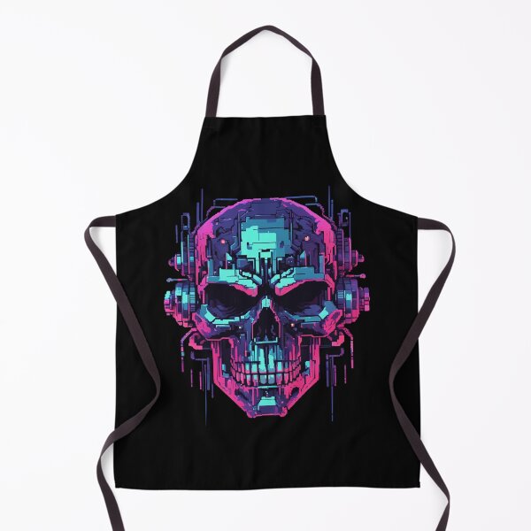 Item preview, Evil Cyberpunk Skull, Glitching 8-Bit, Pixel Art designed and sold by Burn-Ego.