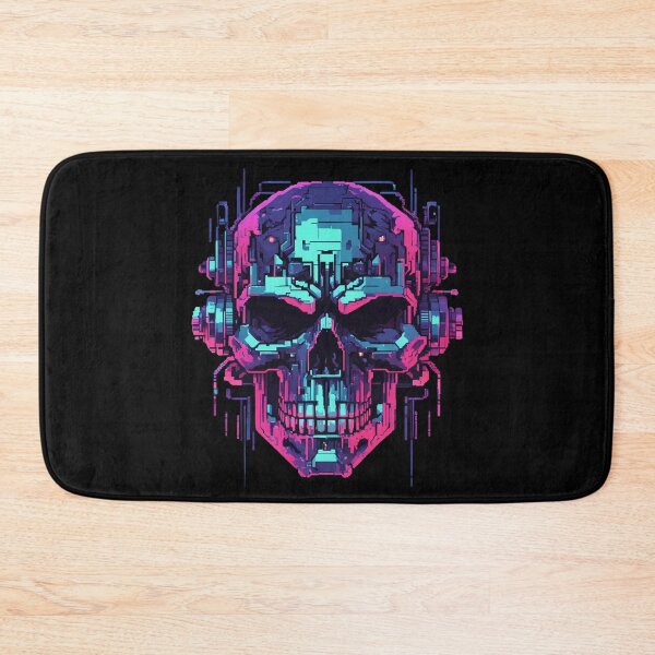 Item preview, Evil Cyberpunk Skull, Glitching 8-Bit, Pixel Art designed and sold by Burn-Ego.
