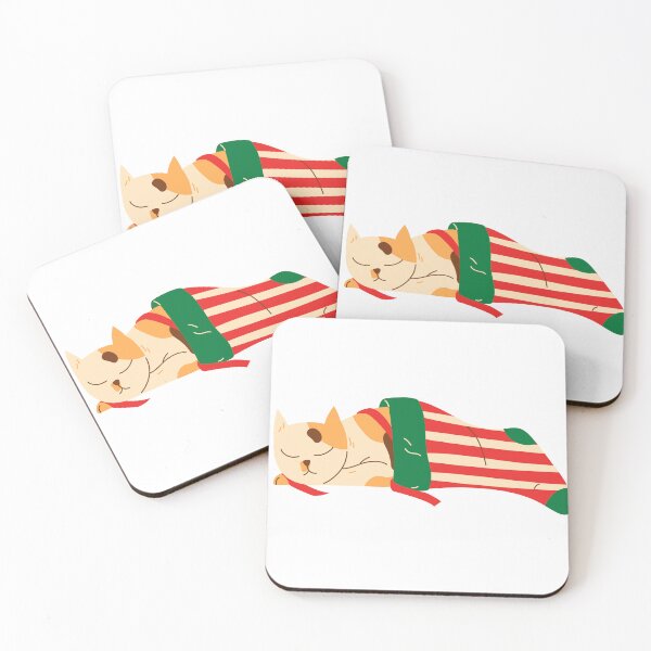 Item preview, Sleeping Zoey Calico Cat In A Christmas Sock designed and sold by Design 91maji.