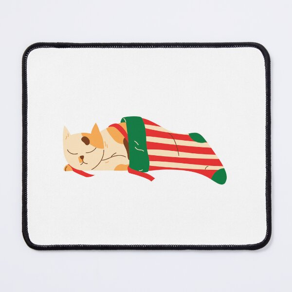 Item preview, Sleeping Zoey Calico Cat In A Christmas Sock designed and sold by Design 91maji.