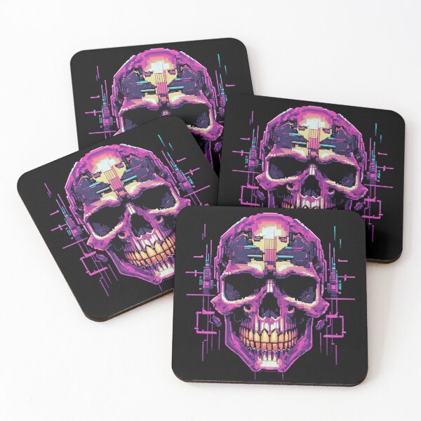Item preview, Glitching Digital Skull, 8-Bit, Pixel Art designed and sold by Burn-Ego.