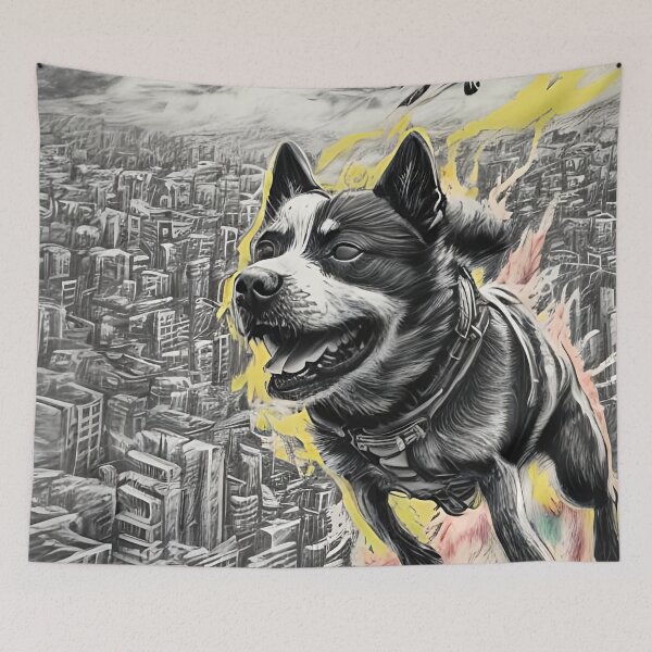 Item preview, Flying Flaming Dog designed and sold by adena182.