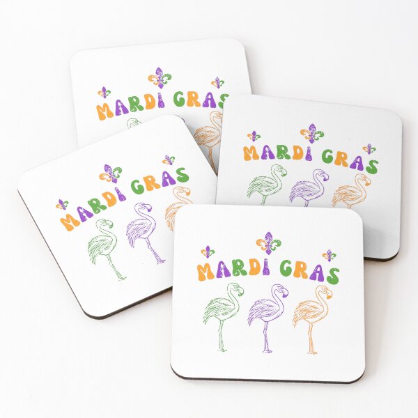 Item preview, Funny Flamingo With happy Mardi Gras, Be Ready For Mardi Gras designed and sold by ArtByKatti.