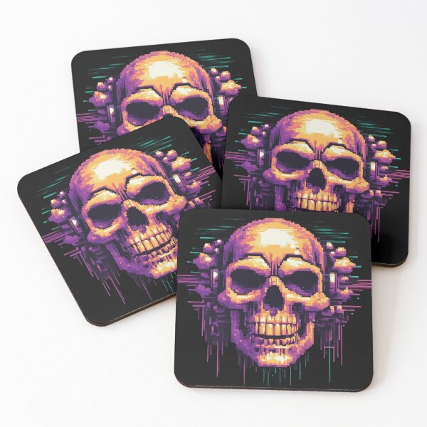 Item preview, Retro Graphic Skull, 8-Bit, Pixel Art designed and sold by Burn-Ego.