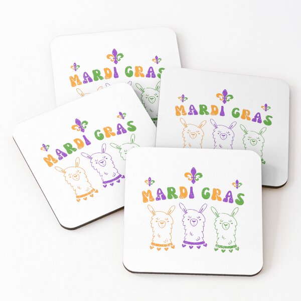 Item preview, Funny Llama With happy Mardi Gras, Be Ready For Mardi Gras designed and sold by ArtByKatti.