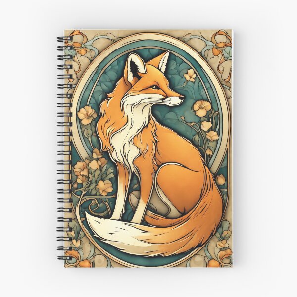 Item preview, Art Nouveau Fox with intricate Design designed and sold by MissQuiss.