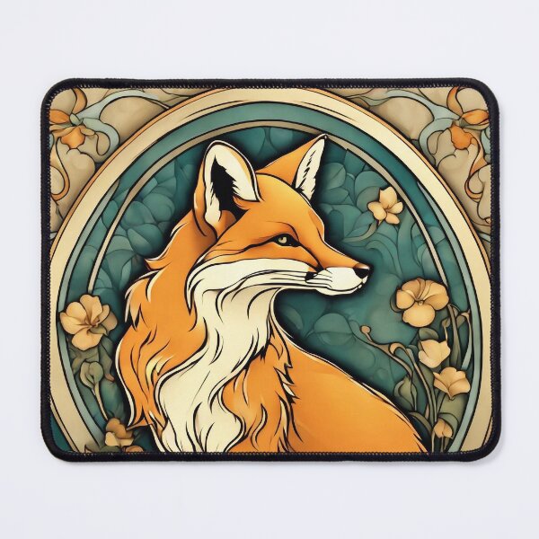 Item preview, Art Nouveau Fox with intricate Design designed and sold by MissQuiss.