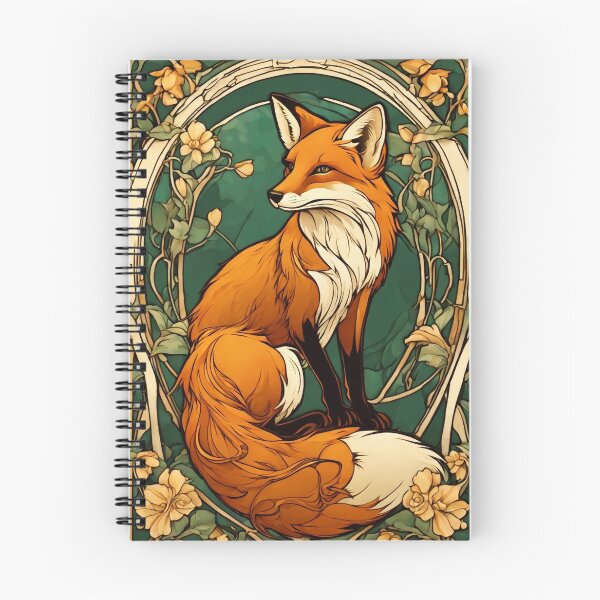 Item preview, Art Nouveau Fox with intricate Design designed and sold by MissQuiss.