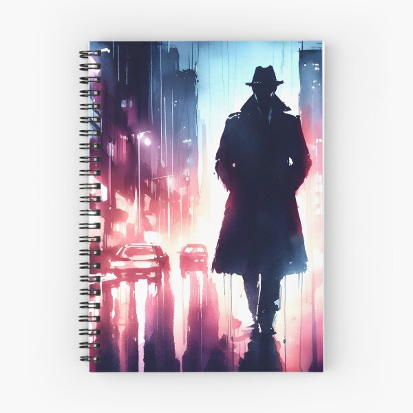 Item preview, Neo Noir Vintage Detective on Rainy Streets [Watercolor] designed and sold by RESToRAPTOR.