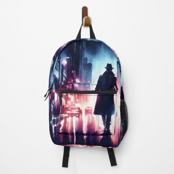 Item preview, Neo Noir Vintage Detective on Rainy Streets [Watercolor] designed and sold by RESToRAPTOR.