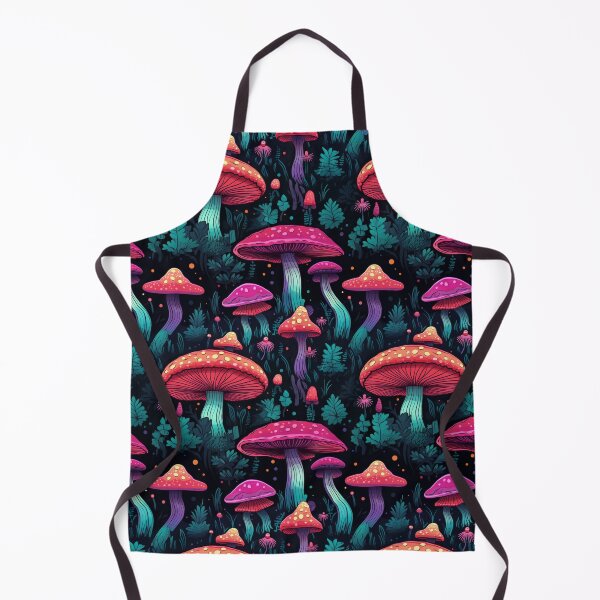 Item preview, Psychedelic Landscape of Luminous Garden Mushrooms and Plants designed and sold by AgathaZolastore.