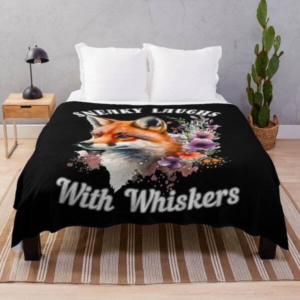 Item preview, Sneaky Laughs with Whiskers. fox quote designed and sold by FoxVibes.