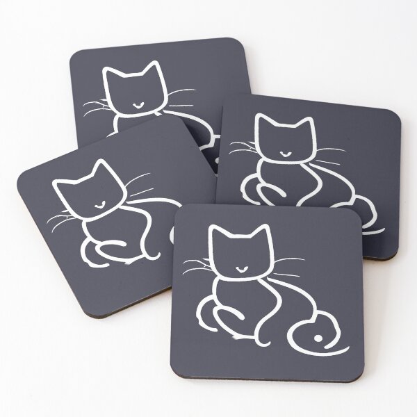 Item preview, Graceful Line Art of a White Cat designed and sold by NiRia Spot.