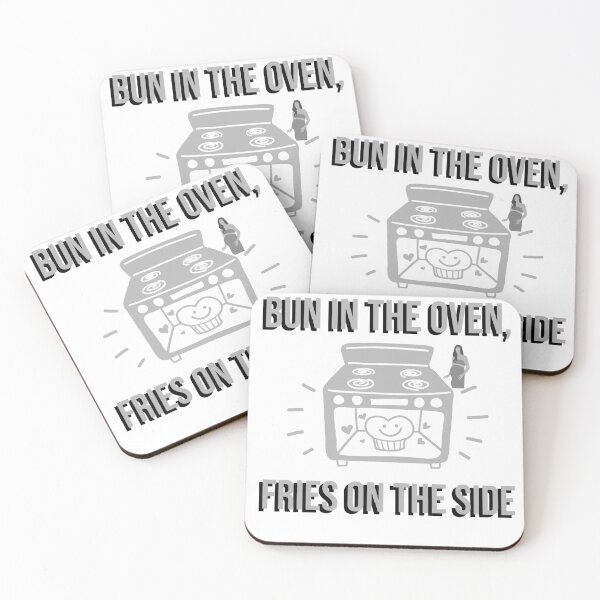 Item preview, Cute, Bun in the Oven, Fries on the Side, maternity themed design designed and sold by NeaftyFinds.