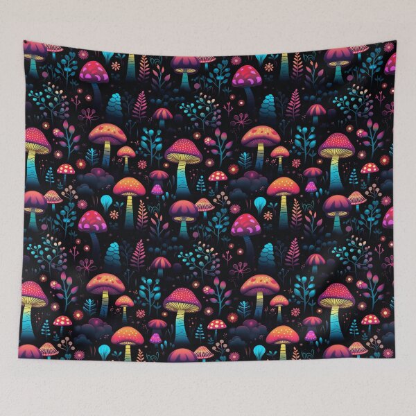 Item preview, An Abstract Seamless Pattern of Colourful Mushrooms designed and sold by AgathaZolastore.