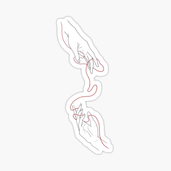 red string Sticker