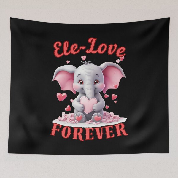 Item preview, Ele-Love Forever. colorful elephant designed and sold by ElephantVibes.
