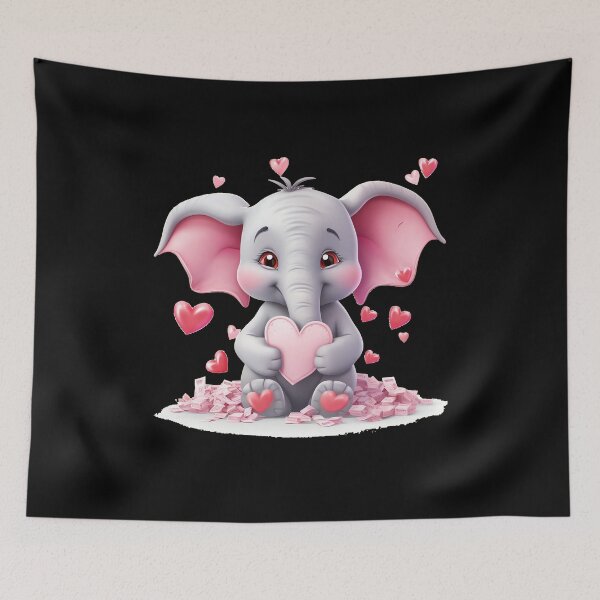 Item preview, Valentine Elephant designed and sold by ElephantVibes.