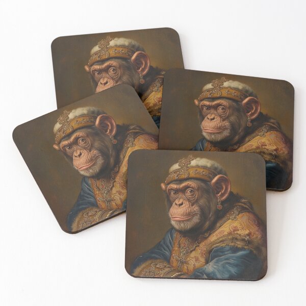 Item preview, Monkey Michelangelo Buonarroti (1475-1564) - Renaissance Portrait designed and sold by MobAesthetic.
