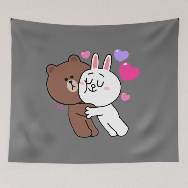 Item preview, Love Hug from bunny rabbit to Brown bear designed and sold by Pandety.