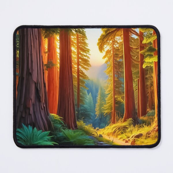 Item preview, Redwood Forest Northen California - Golden Sunlight through Trees designed and sold by Loving Nature Gifts.