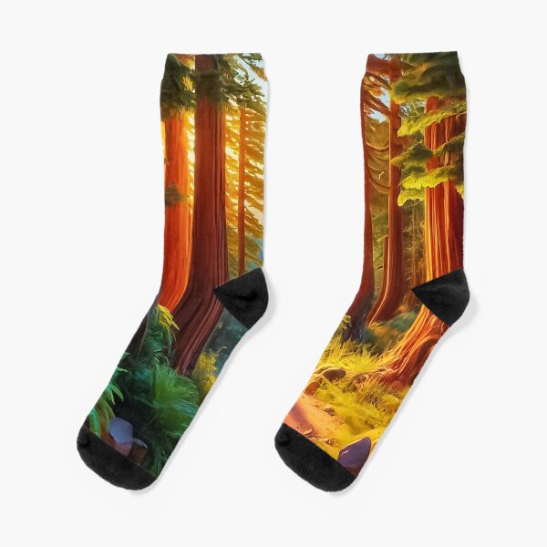 Item preview, Redwood Forest Northen California - Golden Sunlight through Trees designed and sold by Loving Nature Gifts.