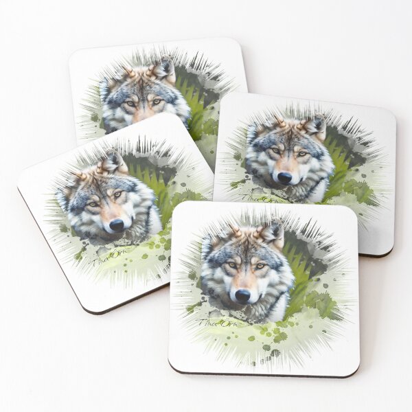 Item preview, Captivating Wolf Gaze in Abstract Art designed and sold by TinaOrn.