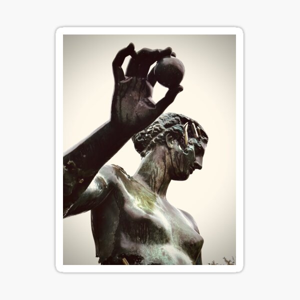 Sculpture in the rain Print Sticker