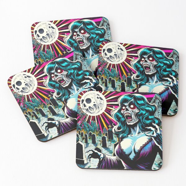 Item preview, Trippy Psychedelic Furious Zombie Babe designed and sold by AIPixelMaster.