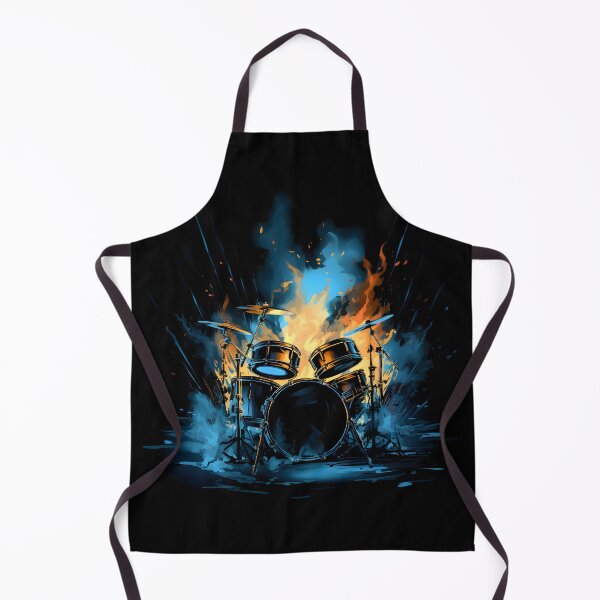 Item preview, Blazing Blue Beat - Flaming Drumset designed and sold by Melodic-Designs.
