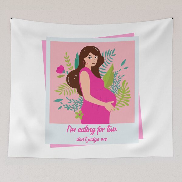 Item preview, Funny, I'm eating for two, don't judge me, maternity themed design designed and sold by NeaftyFinds.