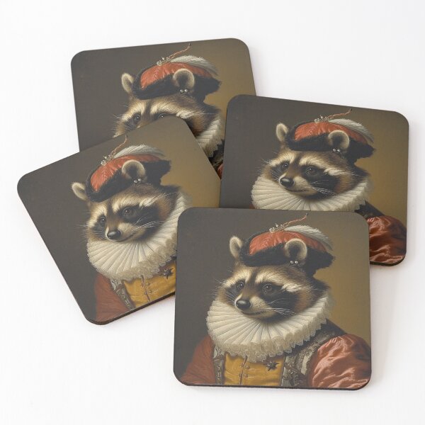 Item preview, Sir Whiskers the Renaissance Racoon Portrait designed and sold by MobAesthetic.