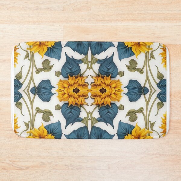 Item preview, intertwined sunflowers with blue leaves summer and spring collection designed and sold by Carlos Gudino.