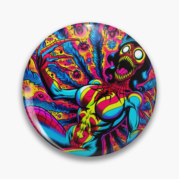 Item preview, Trippy Psychedelic Spider Powered Superhero Babe designed and sold by AIPixelMaster.