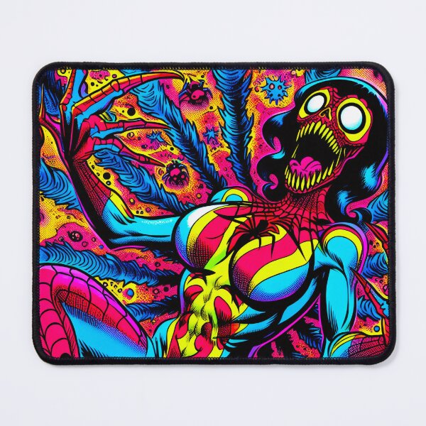 Item preview, Trippy Psychedelic Spider Powered Superhero Babe designed and sold by AIPixelMaster.