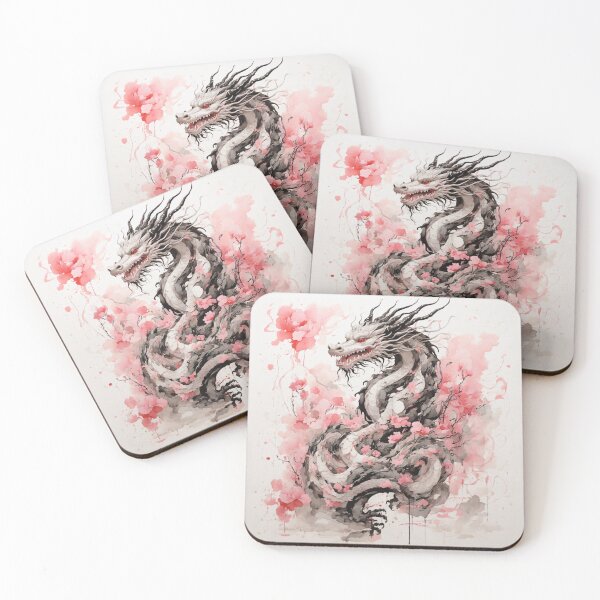 Item preview, Ink Elegance: Close-Up of  Adorable Chinese Dragon designed and sold by RedArtG09.