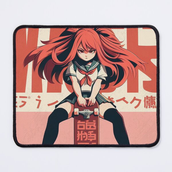 Item preview, Manga Girl Skateboard Red Hair Poster designed and sold by IAPICTURE.