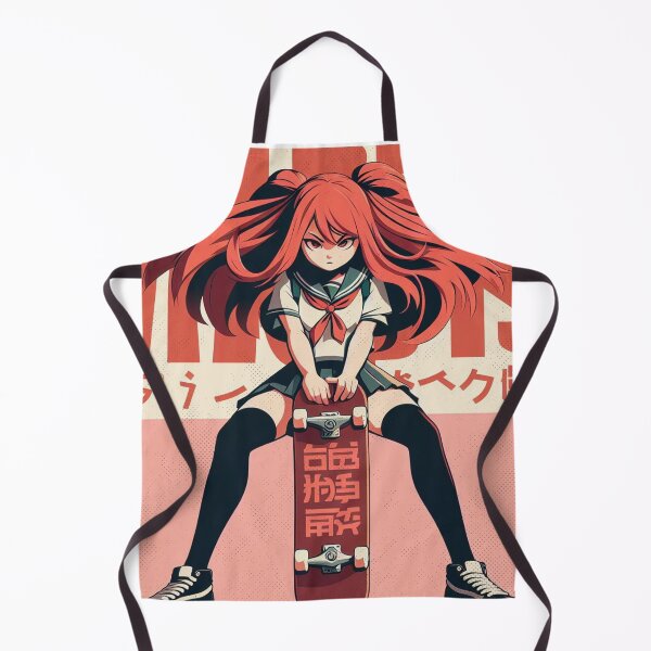 Item preview, Manga Girl Skateboard Red Hair Poster designed and sold by IAPICTURE.