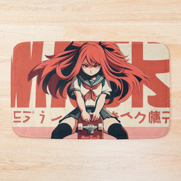 Item preview, Manga Girl Skateboard Red Hair Poster designed and sold by IAPICTURE.