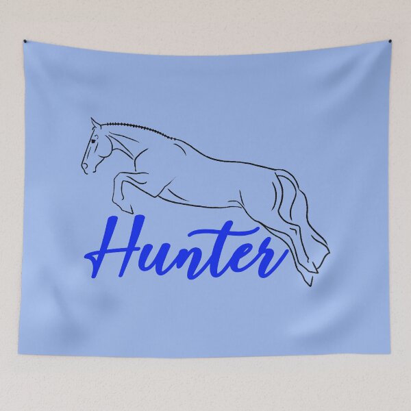 Item preview, Black Hunter Horse Sketch with Blue Text designed and sold by DappledMoon.