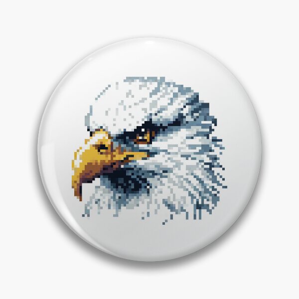Artikelvorschau, Weißkopfseeadler - majestätischer Vogel, Wildtierkunst, amerikanisches Symbol, von der Natur inspiriert, patriotisches Dekor, Naturschutzthema, Geschenk für Vogelbeobachter entworfen und verkauft von PixStickers.