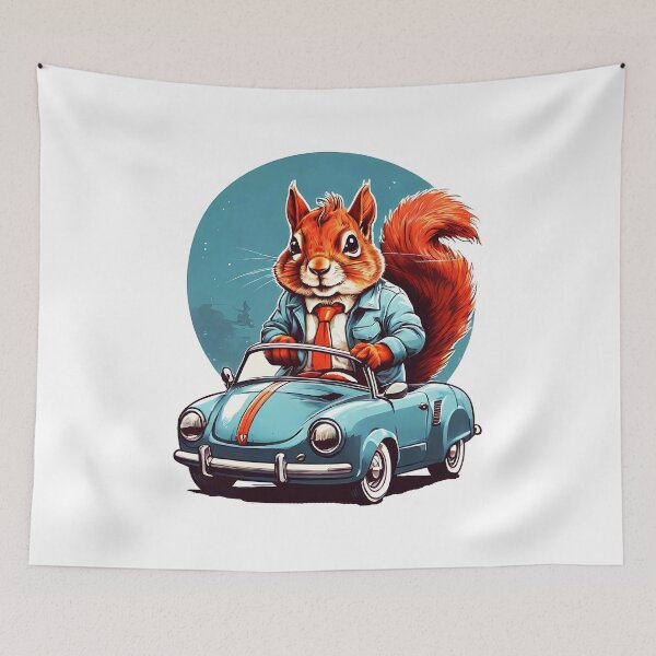 Item preview, Squirrel Riding a Super Car designed and sold by WIKWOK.