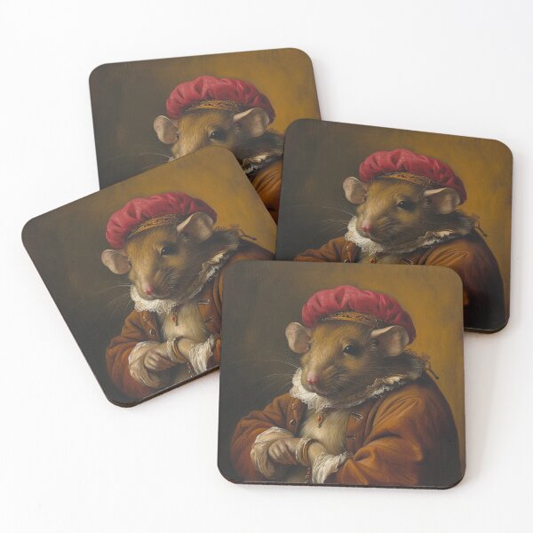 Item preview, Cute Renaissance Rat - Medieval Portrait designed and sold by MobAesthetic.