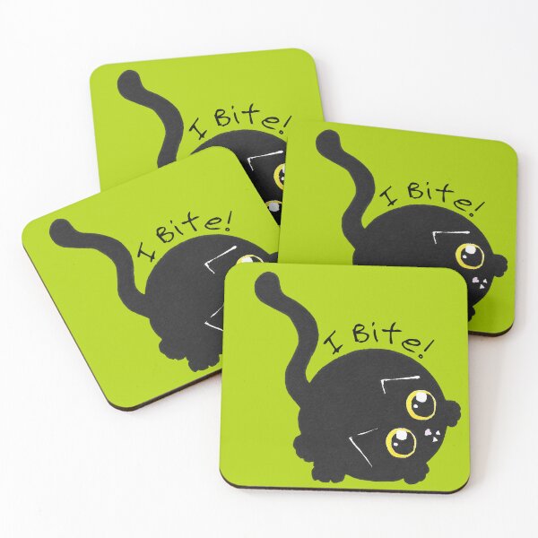 Item preview, I Bite Circle Cat designed and sold by TooCoolUnicorn.