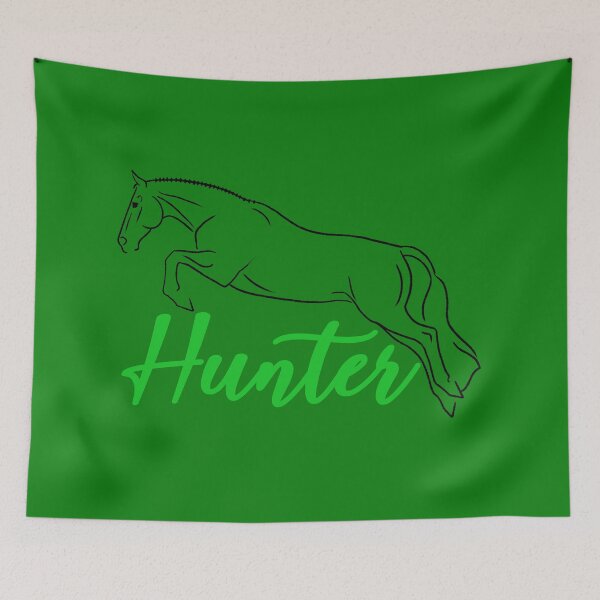 Item preview, Black Hunter Horse Sketch with Green Text designed and sold by DappledMoon.